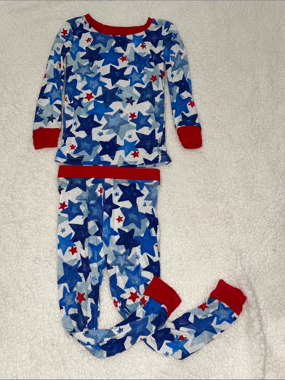 Little Sleepies Blue & Red Star Pajama Set